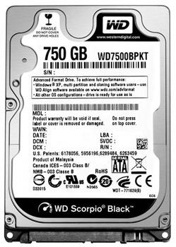 WD Black 750GB WD7500BPKX 7200RPM SATA 6 Gb/s 16MB 2.5 HDD