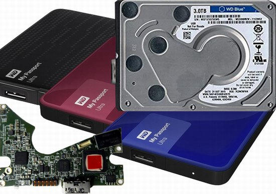 WD My Passport (USB) and Laptop-internal (SATA) Western Digital HDD
